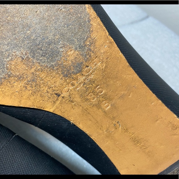 Coach Wilma Saffiano Leather Pointy Flats - Picture 9 of 11